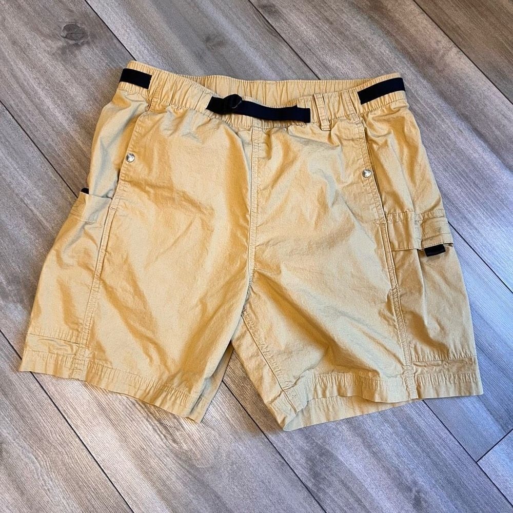 North Face Tan Athletic Cargo‎ Shorts Men Medium Bin E-0